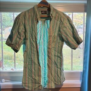 Vintage Striped Short Sleeve Shirt